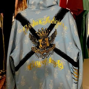 CHRISTIAN AUDIGIER JACKET WITH HOODY    REVERSIBLE SIZE 2x